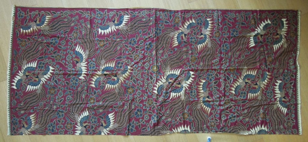 Nr ONB110+: Vijf Indonesische lappen per stuk te koop:, Overige materialen, Gebruikt, Overige kleuren, Ophalen of Verzenden
