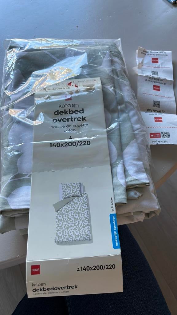 Nieuw 1-persoons HEMA dekbedovertrek, Huis en Inrichting, Ophalen, Dekbedovertrek, Nieuw, Overige kleuren