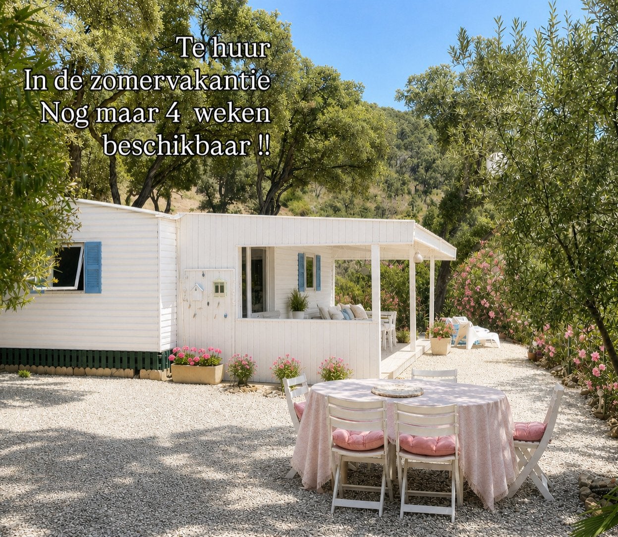 Te huur MobileHome uniek zeezicht Frankrijk airco zwembad, 2 slaapkamers, Wasmachine, Landelijk, Aan zee
