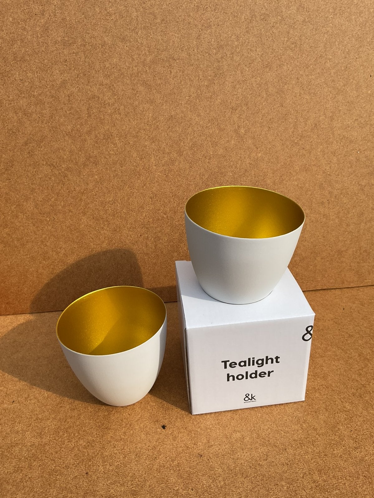 Set met 2 & klevering tealigh holders in diverse kleuren, L, Huis en Inrichting, Verzenden, Nieuw, Goud, Zilver
