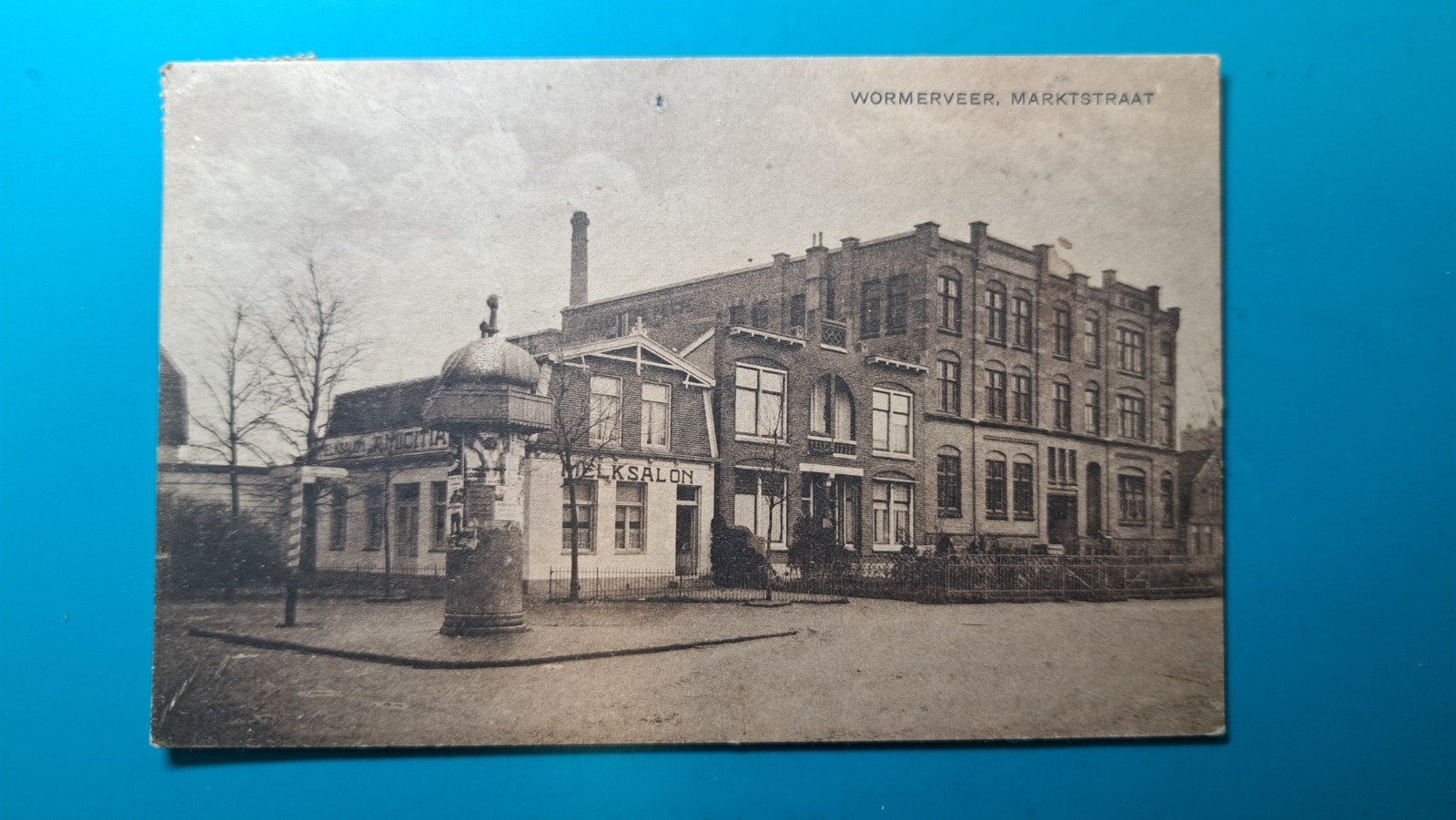 Wormerveer Marktstraat Melksalon Amicitia 1921, Verzenden, 1920 tot 1940, Gelopen, Noord-Holland