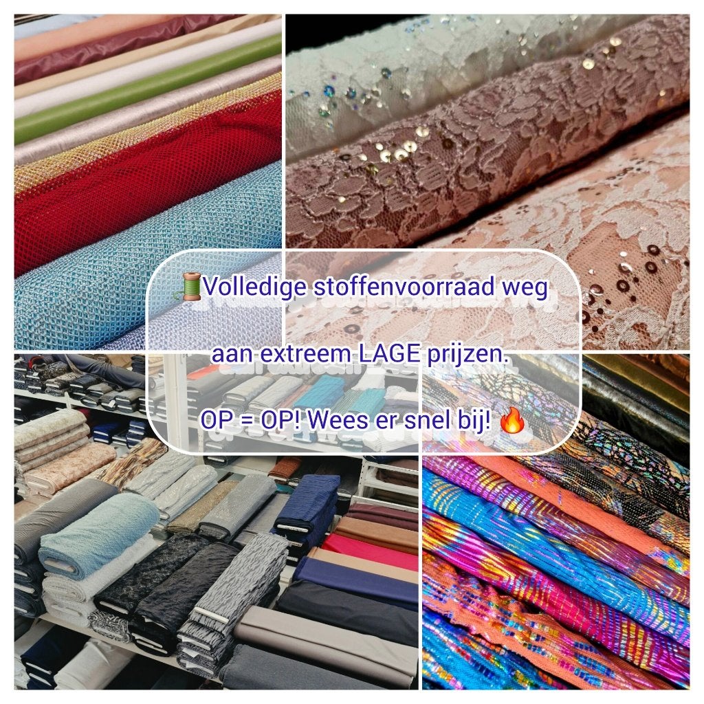 Partij goedkope stoffen op rollen en per meter OP = OP, Ophalen, Overige materialen, Meerkleurig, 120 cm of meer