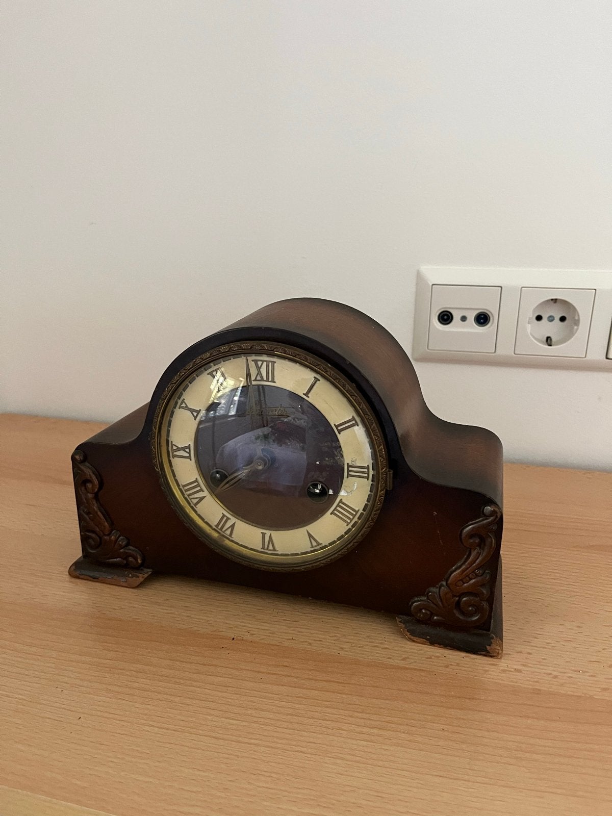 Antieke schoorsteenklok - Horlogerie Nitzsche Coevorden, Ophalen of Verzenden