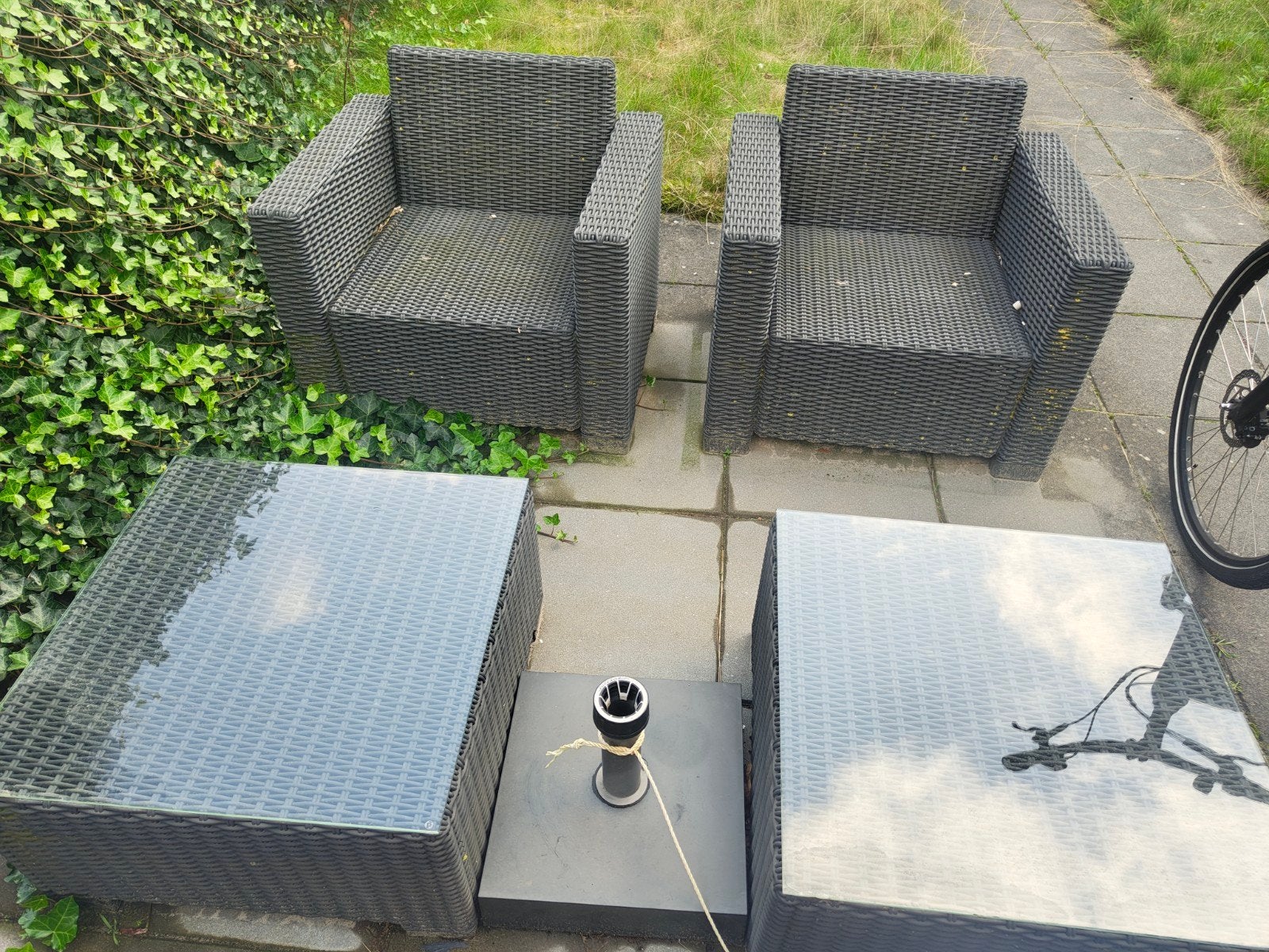 Allibert compleet tuinset + 2 ligbedden incl. alle kussens, Tuin en Terras, Ophalen, 5 zitplaatsen, Kunststof, Gebruikt
