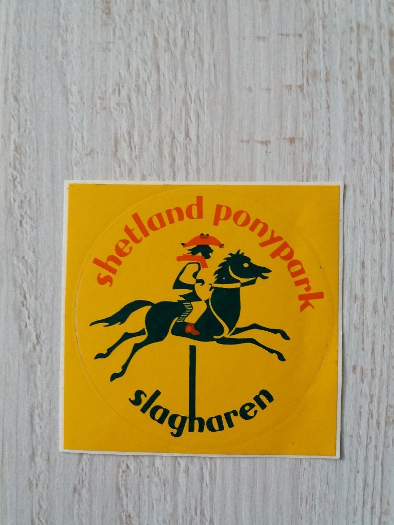 sticker shetland ponypark slagharen, Ophalen of Verzenden, Zo goed als nieuw, Bedrijf of Vereniging