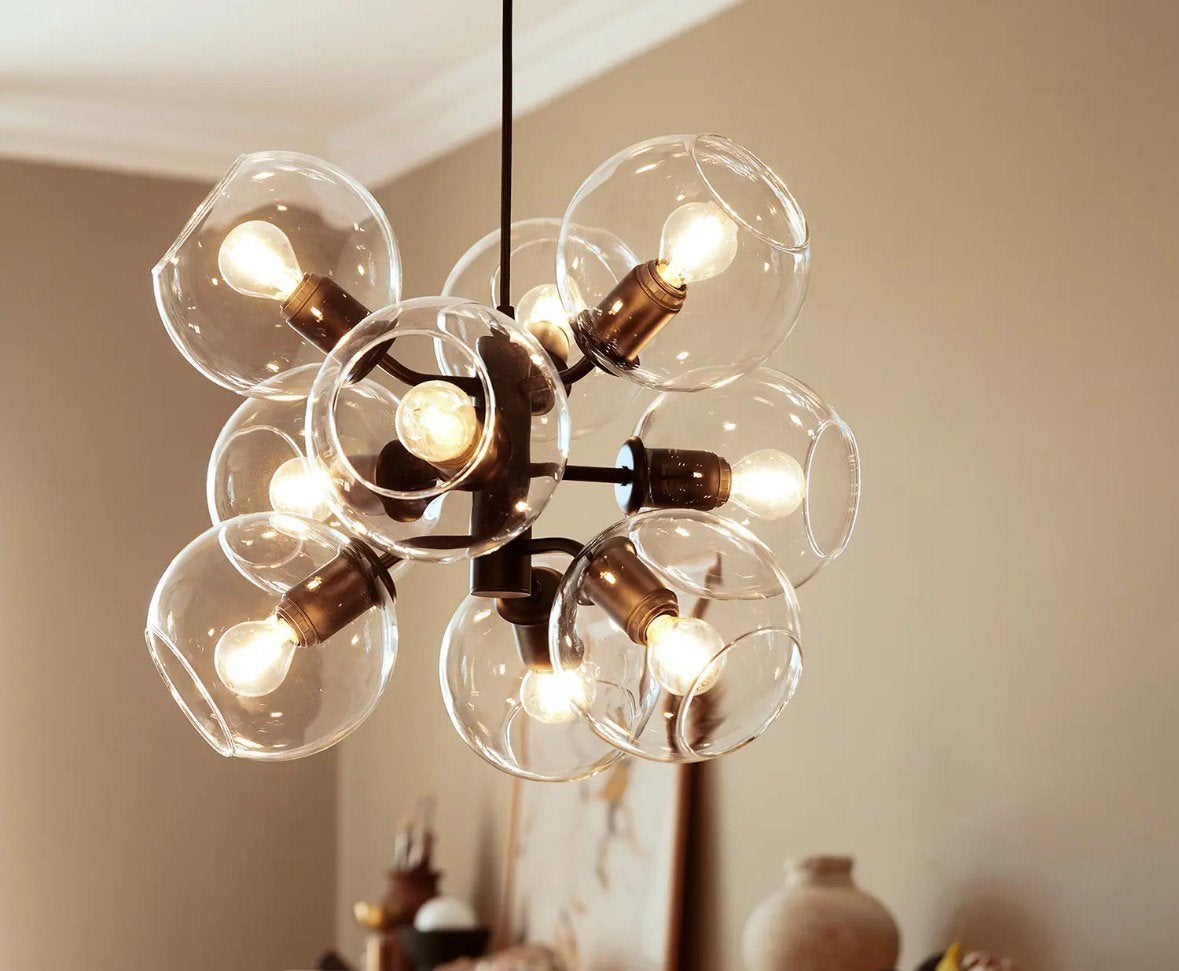 Tage hanglamp, CO Bankeryd met messing en helder glas, Ophalen, Hanglamp, Design, Dimbaar