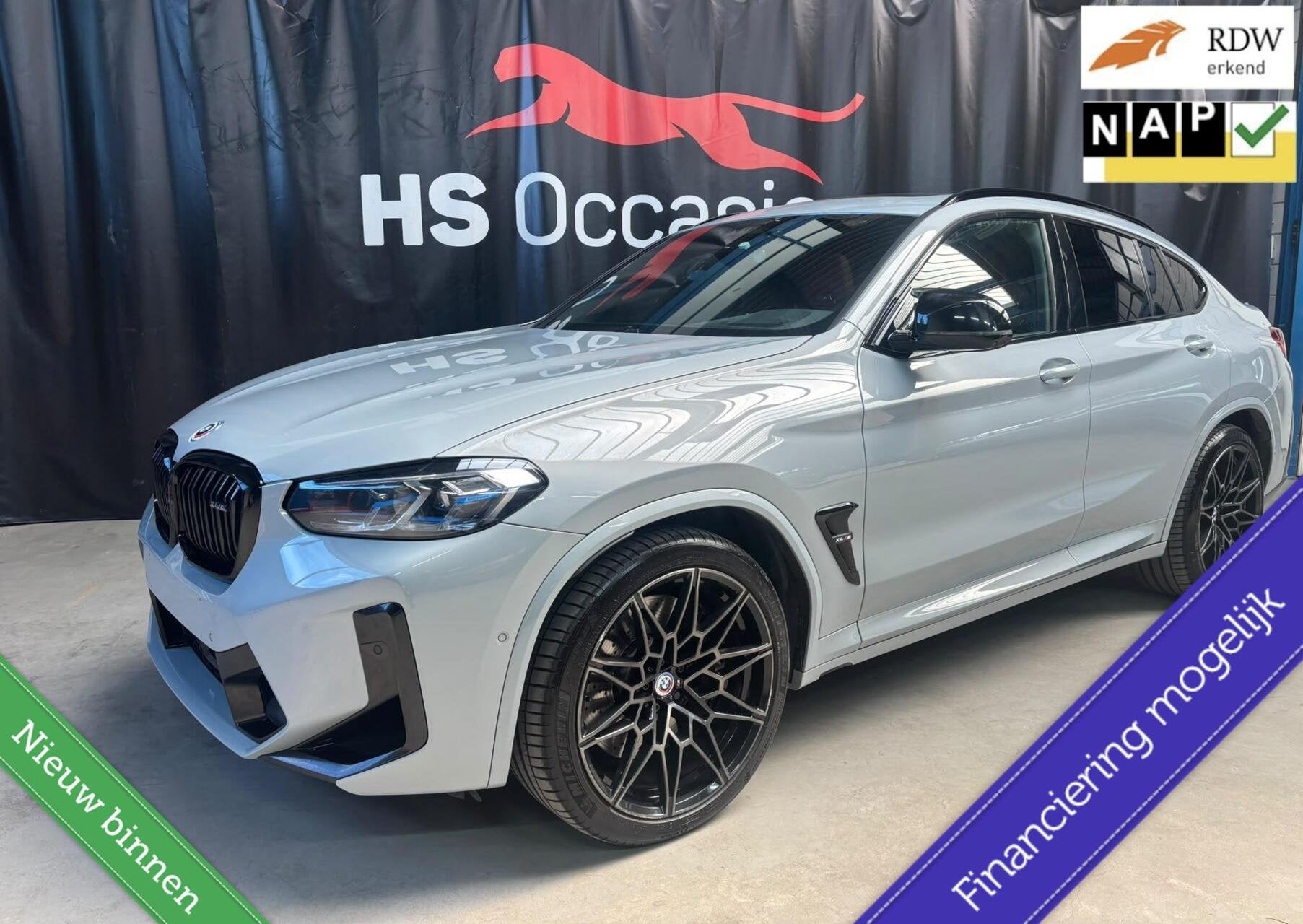 BMW X4 M Competition 511PK HUD Harman Pano full option, Automaat, Gebruikt, Leder, X4