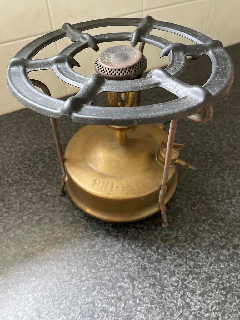 Vintage Koperen Spiritusbrander - Camping Kooktoestel, Antiek en Kunst, Ophalen of Verzenden, Koper