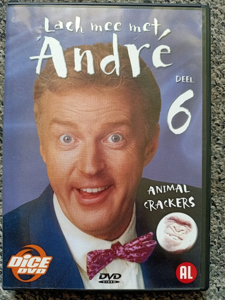 Lach mee met André Deel 6: Animal Crackers DVD, Alle leeftijden, Ophalen of Verzenden, Zo goed als nieuw, Komedie