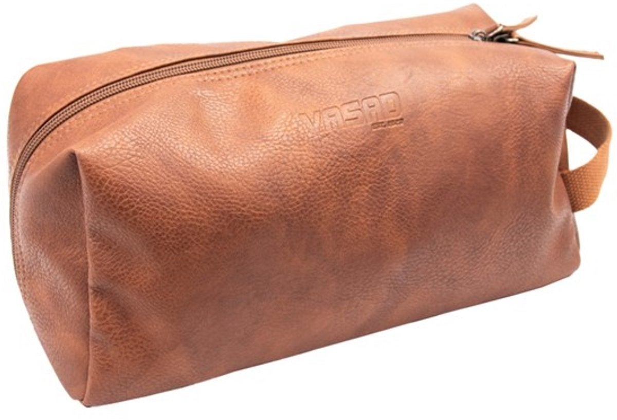 VASAD Classic Toilettas Cognac - Unisex PU-Leder, Ophalen of Verzenden, Nieuw, Bruin, Heer of Dame
