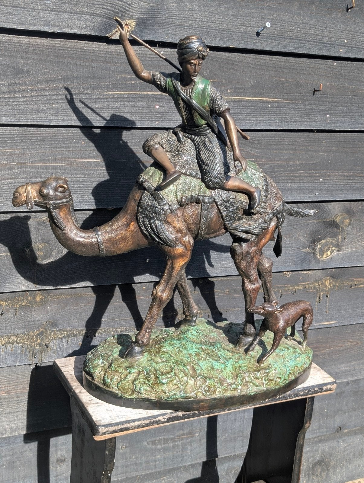 groot bronzen beeld Arabier. 73 cm. €570., Antiek en Kunst, Ophalen