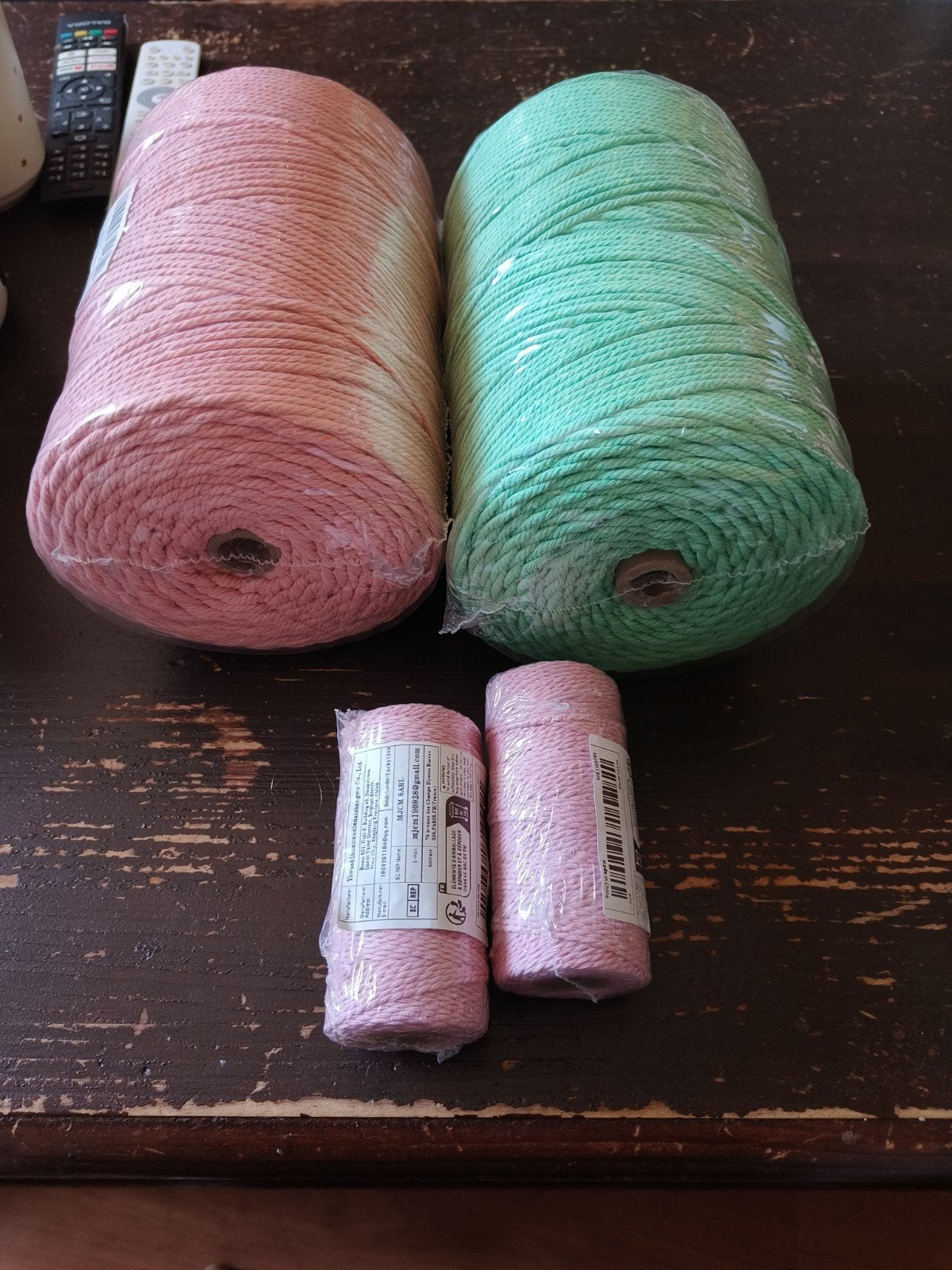 Macrame Klossen - Roze en Mintgroen Garen, Ophalen of Verzenden, Nieuw