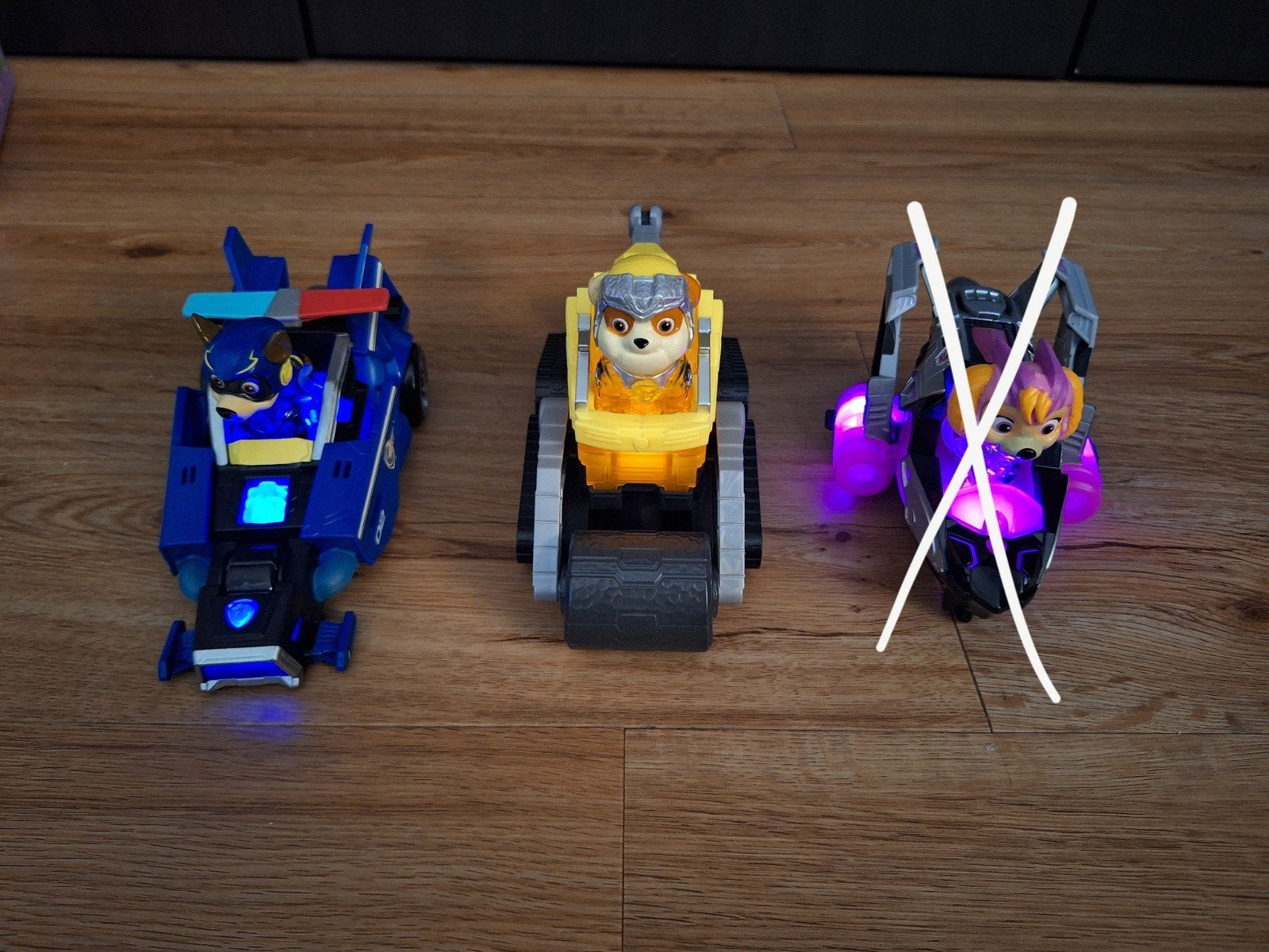 Paw Patrol Mighty Pups Voertuigen - 2 stuks, Ophalen of Verzenden, Zo goed als nieuw, Jongen of Meisje
