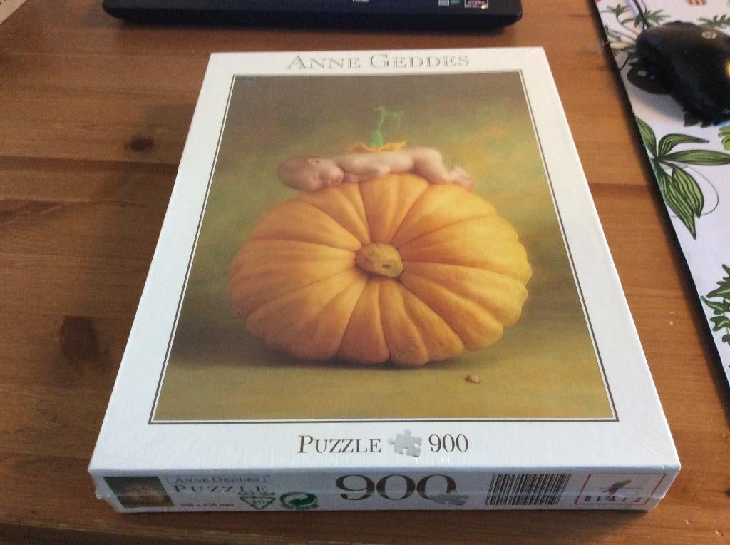 Anne Geddes Puzzel 900 stukjes "Pumpkin" nieuw, Ophalen of Verzenden, 500 t/m 1500 stukjes, Nieuw, Legpuzzel