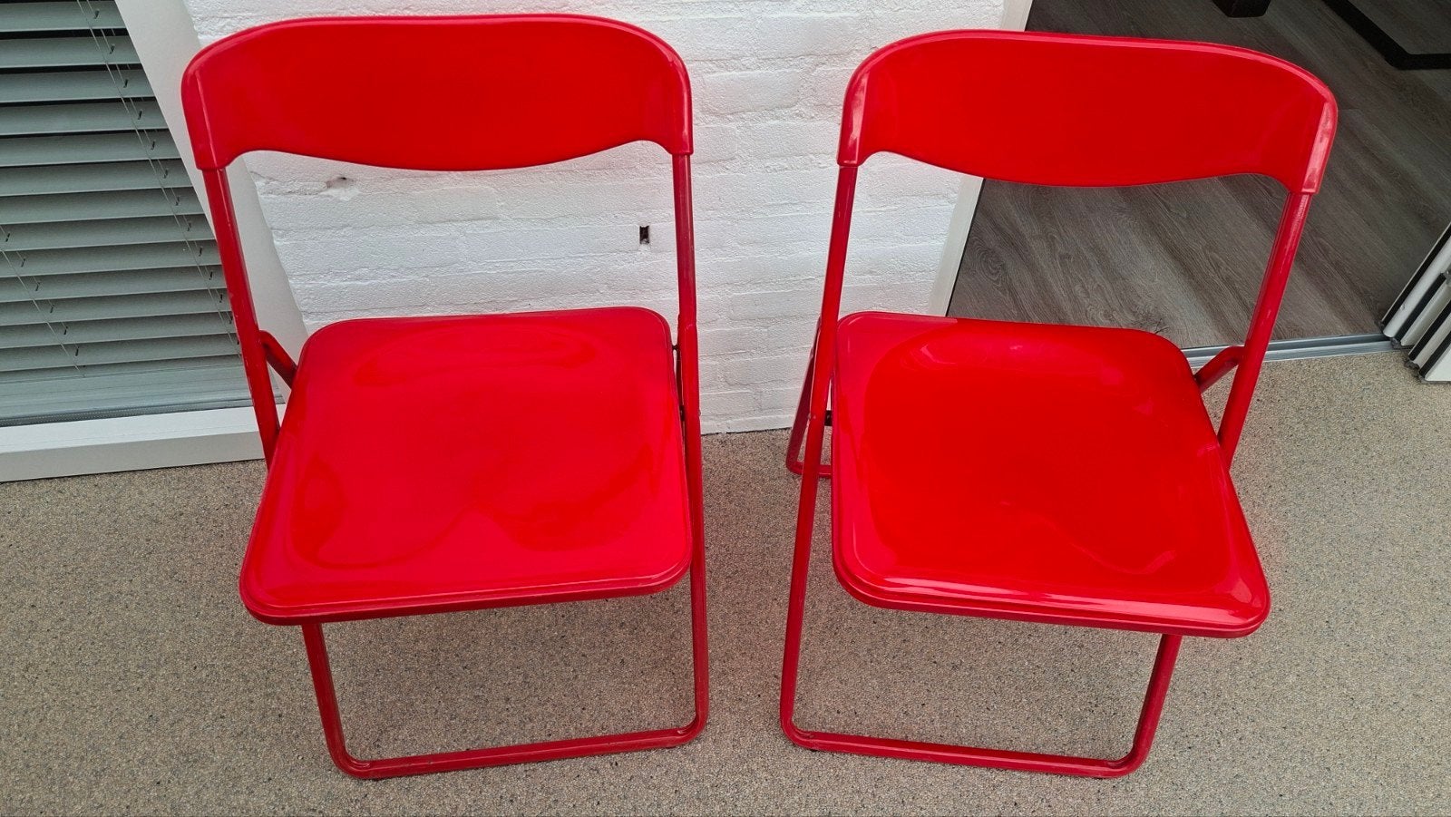 klapstoelen 10 stuks, Ophalen, Gebruikt, Rood, Vijf, Zes of meer stoelen
