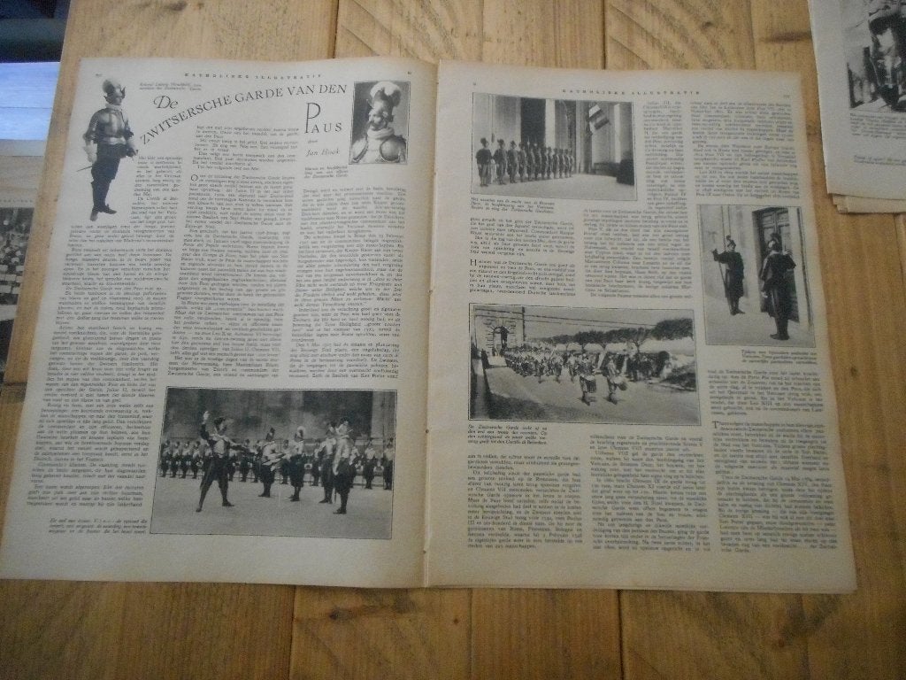 De Zwitserse Garde van de Paus. 1931., Ophalen of Verzenden, 1920 tot 1940, Knipsel(s)