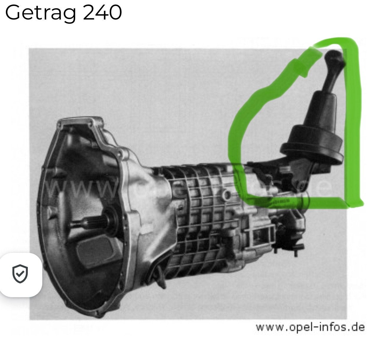 Gezocht; Getrag 240 schakelmechanime - Opel Manta-B, Auto-onderdelen, Ophalen of Verzenden, Gebruikt, Opel