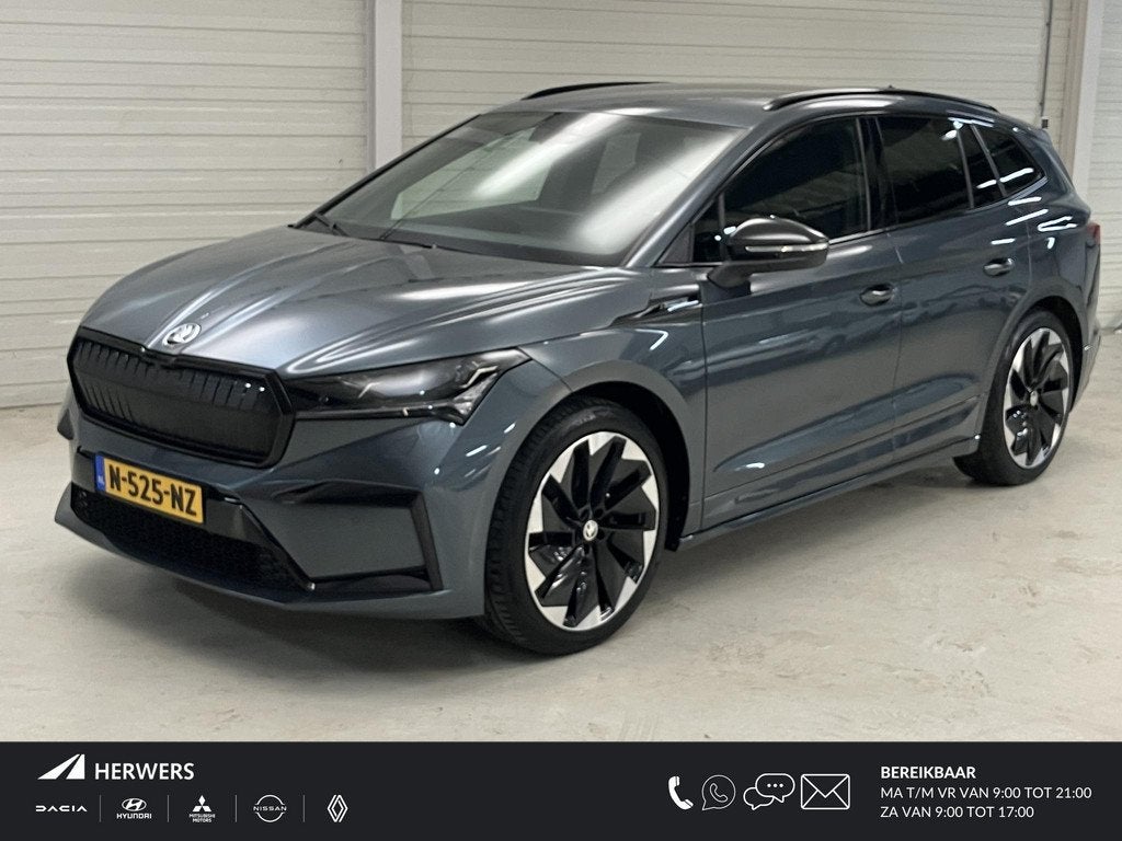 Skoda Enyaq iV 60 Sportline / SOH 94,48% / WLTP 384 km, Auto's, Skoda, Bedrijf, Te koop, Enyaq, 360° camera, ABS, Achteruitrijcamera
