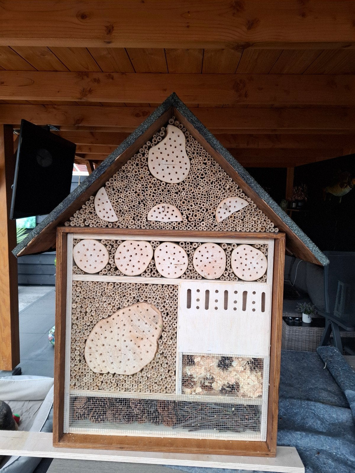 luxe insectenhotel XXL leeg, Ophalen, Nieuw, Hout