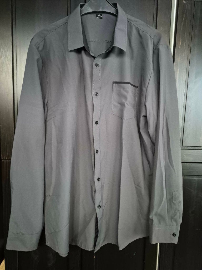 Nieuwe mooie grijze blouse maat XXL Shein, Kleding | Heren, Grote Maten, Ophalen of Verzenden, Nieuw, Grijs, Overhemd