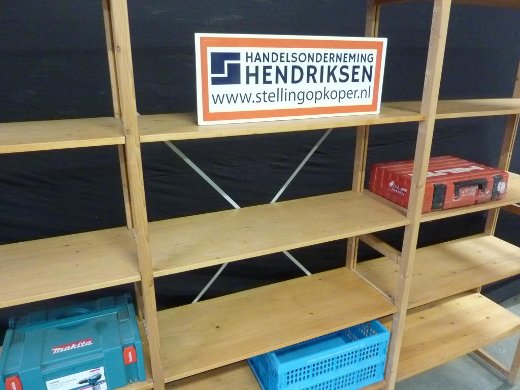 Lundia Houten stelling / legbordstelling / rek 303x40x209cm, Gebruikt, Handelsonderneming Hendriksen, Ophalen of Verzenden, Munstermanstraat 6 - Hal 3 - Silvolde