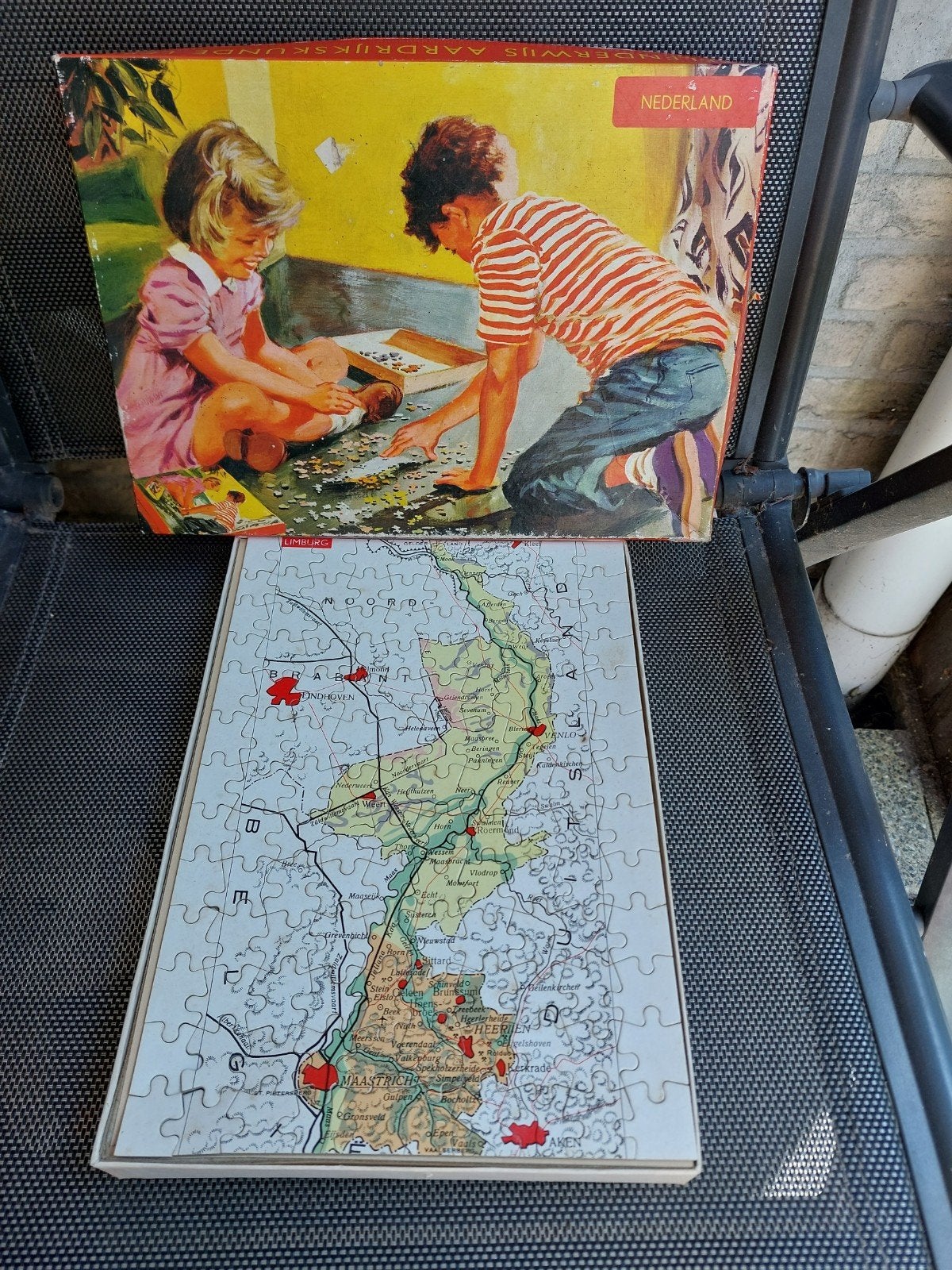 Puzzel van Nederland oud speelgoed, Ophalen of Verzenden