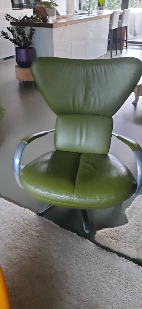 Een luxe leolux Formi fauteuil, Ophalen, Zo goed als nieuw, 50 tot 75 cm, Leer