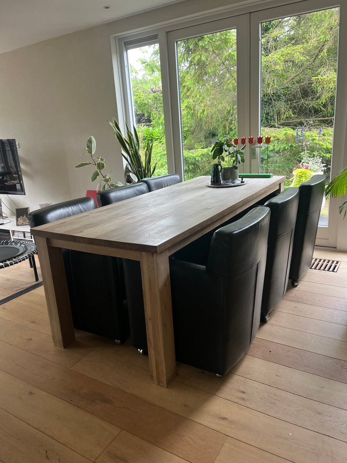 Zes prachtige Danca stoelen van leer, Ophalen, Gebruikt, Zwart, Leer