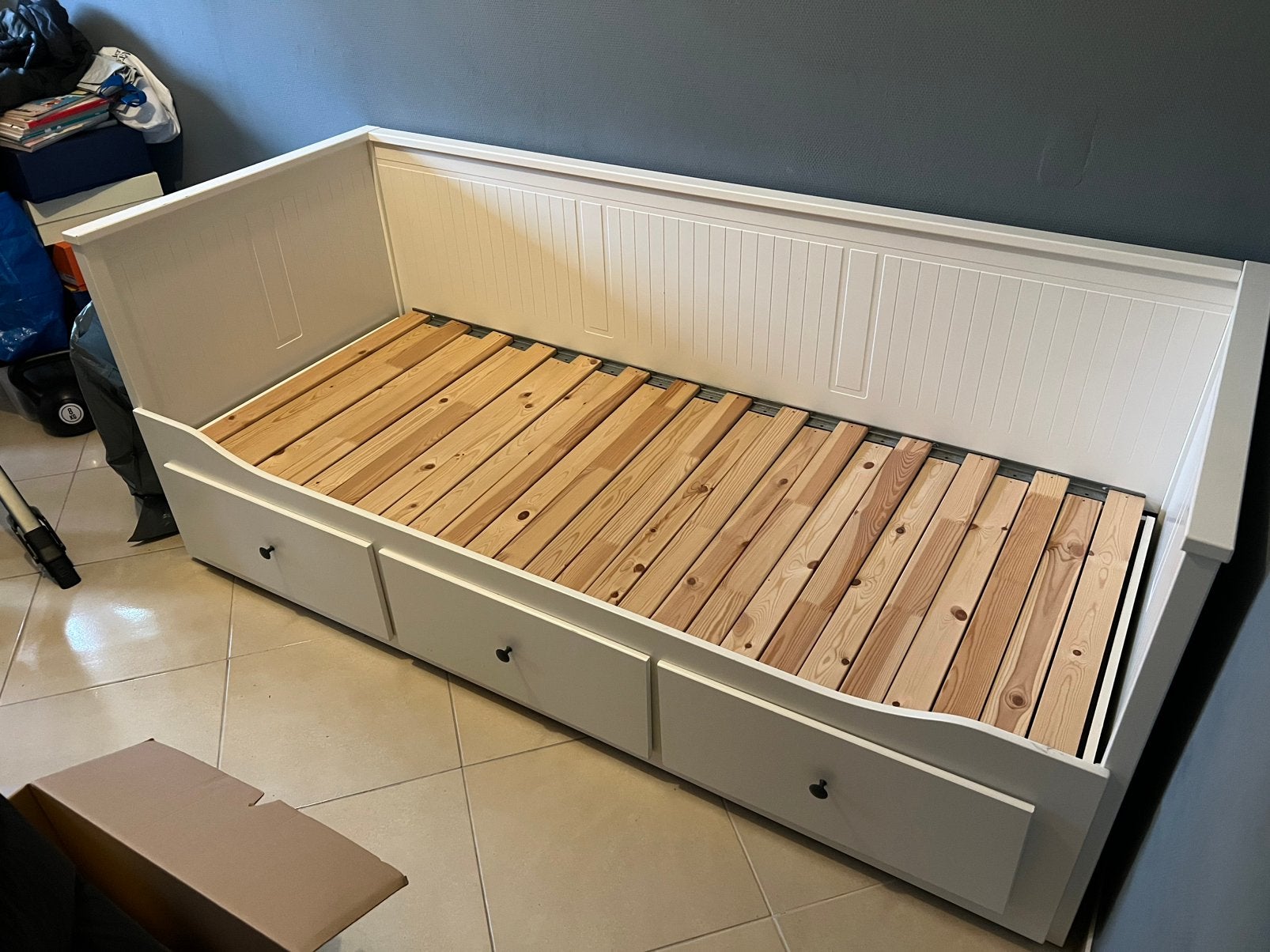 IKEA HEMNES uittrekbaar bed (GRATIS!), Ophalen, Verstelbaar, 90 cm, Wit