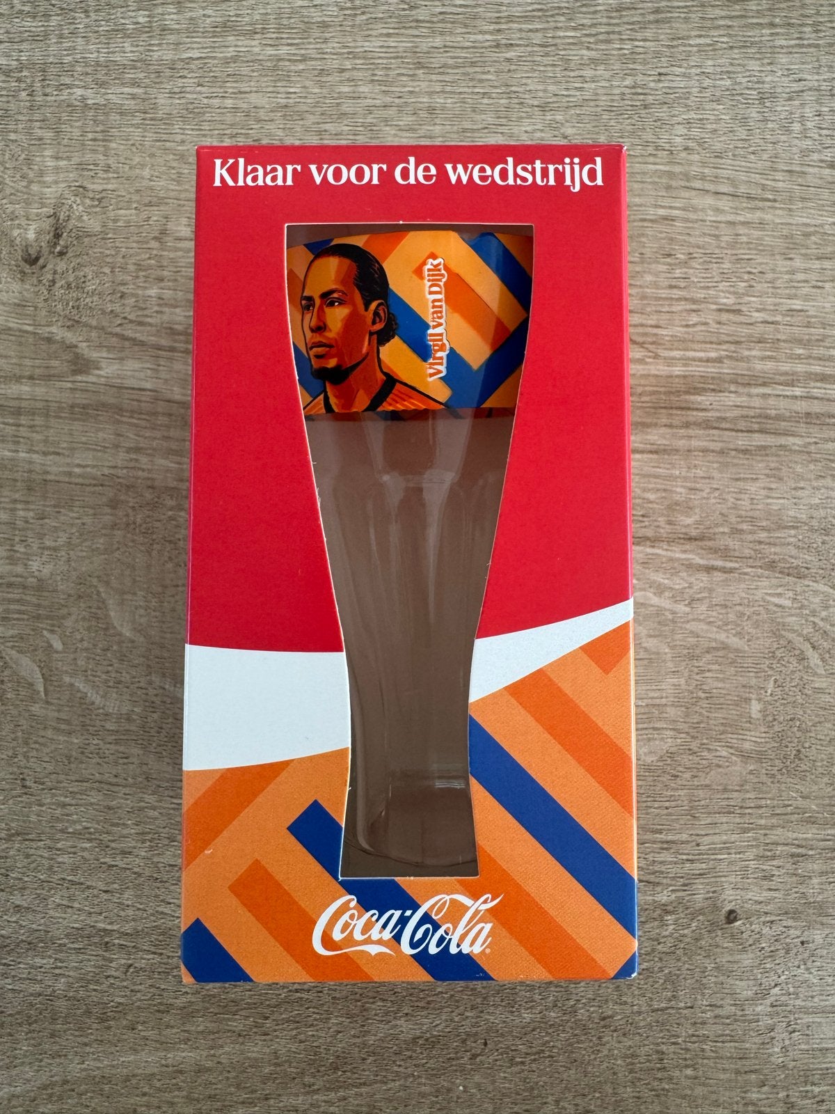 Coca-Cola glas Virgil van Dijk, Ophalen of Verzenden, Nieuw, Buitenlandse clubs, Overige typen