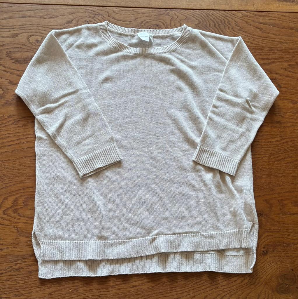 Knit-ted Trui Beige Driekwart Mouw Maat M, Verzenden, Zo goed als nieuw, Maat 38/40 (M), Beige