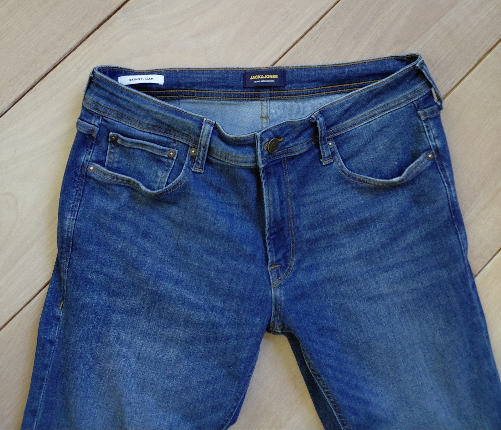 als nieuw JACK &JONES heren stretch jeans mt W 34  L 36, Blauw, Ophalen of Verzenden, Zo goed als nieuw, Jack and Jones