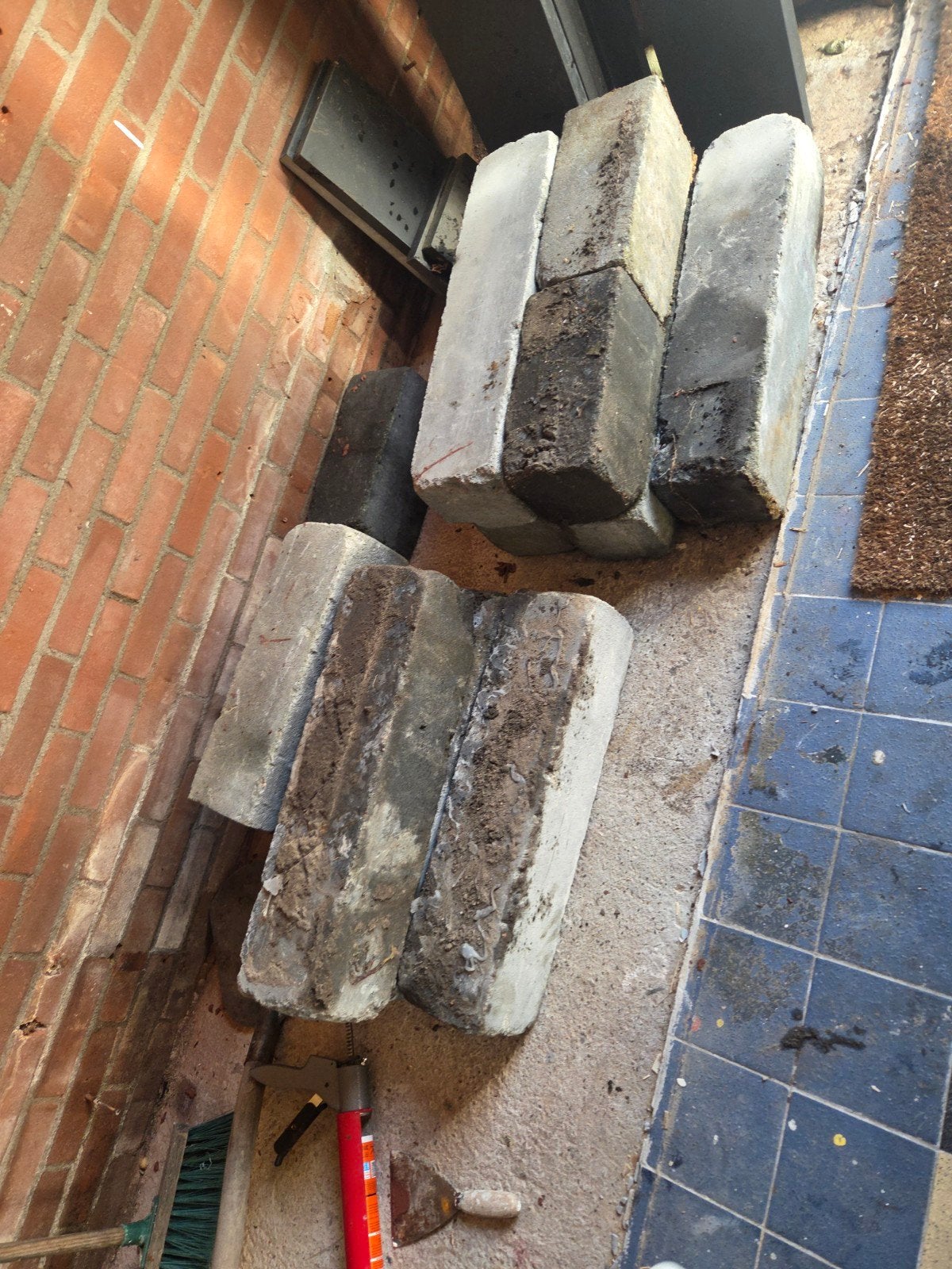 Stapelblokken beton - ca. 30 stuks, Ophalen