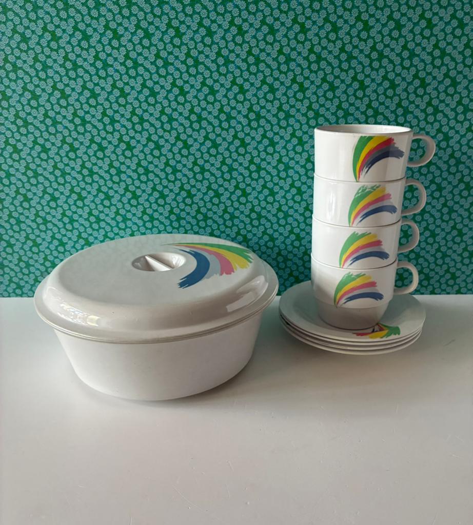 Vintage 80’s melamine Sil camping servies, Verzamelen, Ophalen of Verzenden, Overige typen