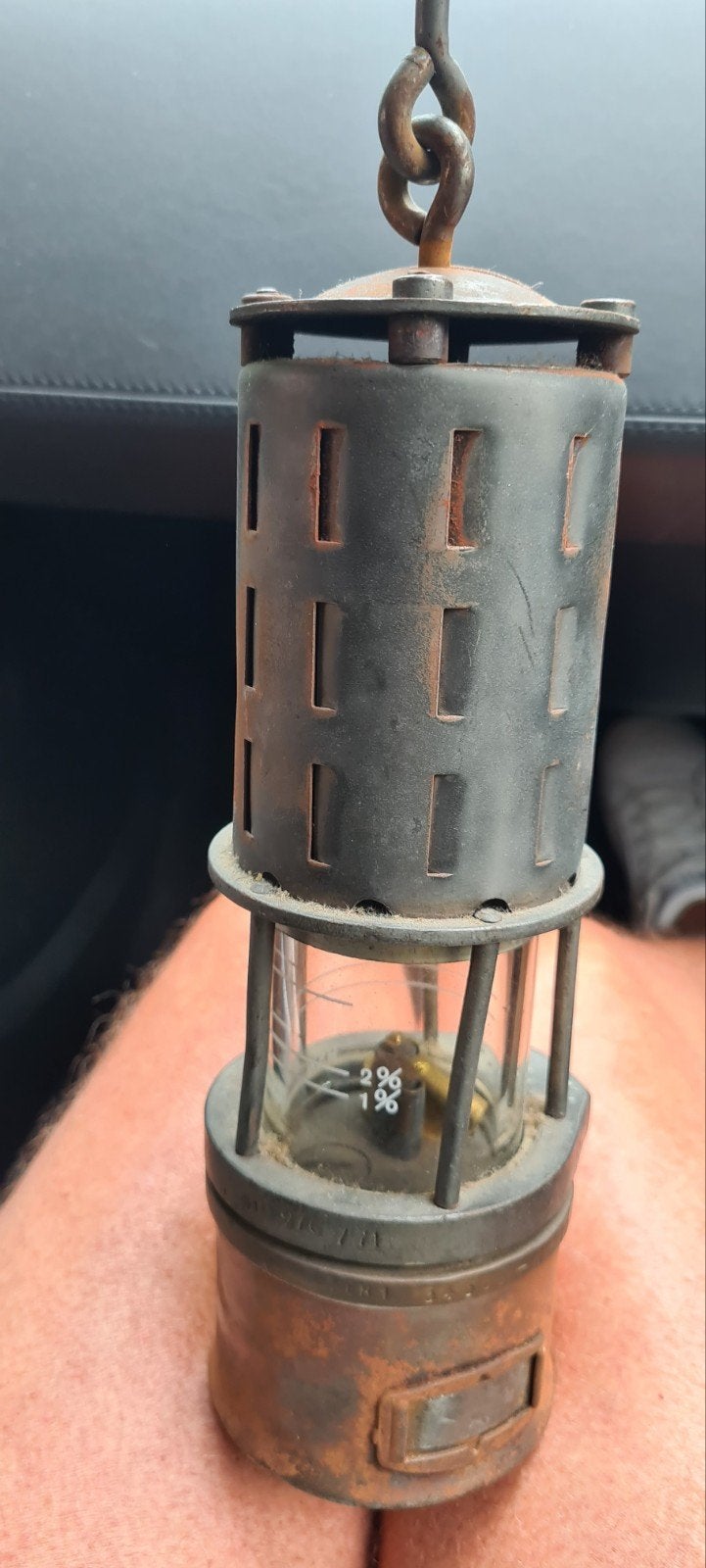 Antieke mijnlamp - HSW gasdetector, Antiek en Kunst, Ophalen of Verzenden