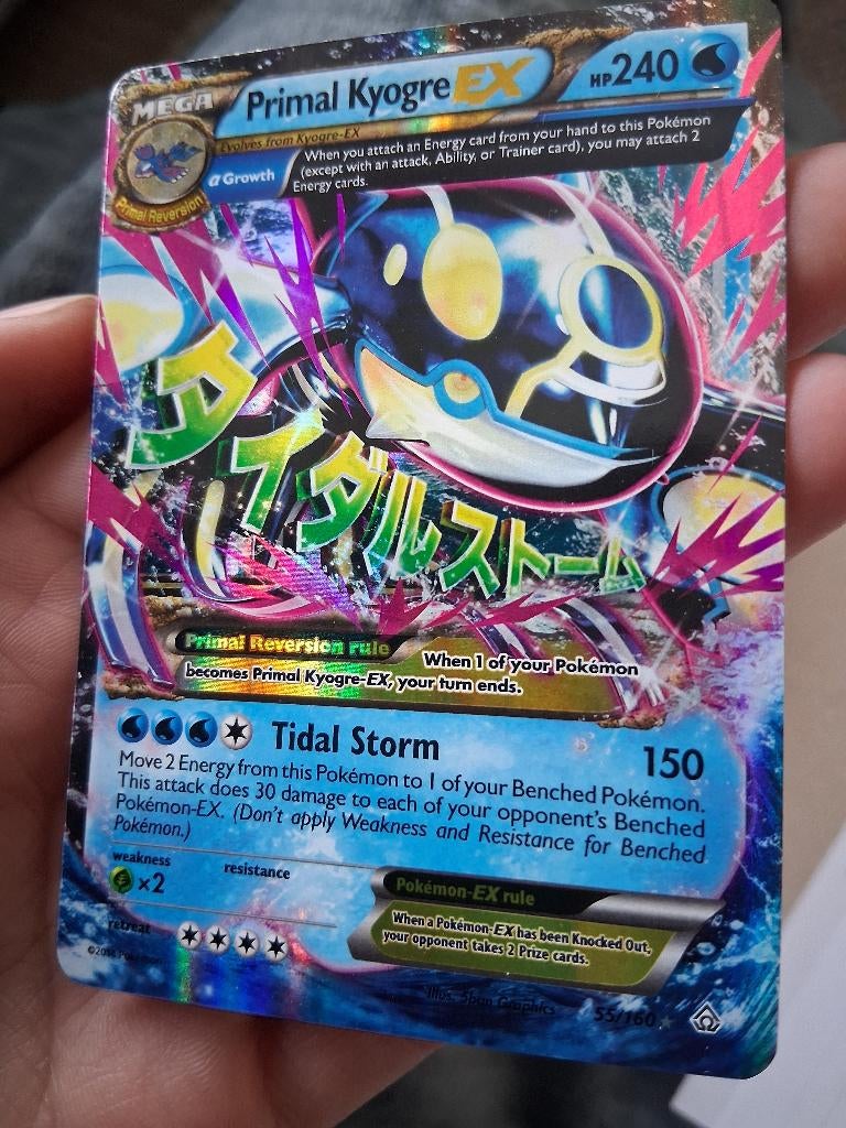 Primal kyogre ex, Hobby en Vrije tijd, Verzamelkaartspellen | Pokémon, Ophalen of Verzenden, Zo goed als nieuw, Losse kaart