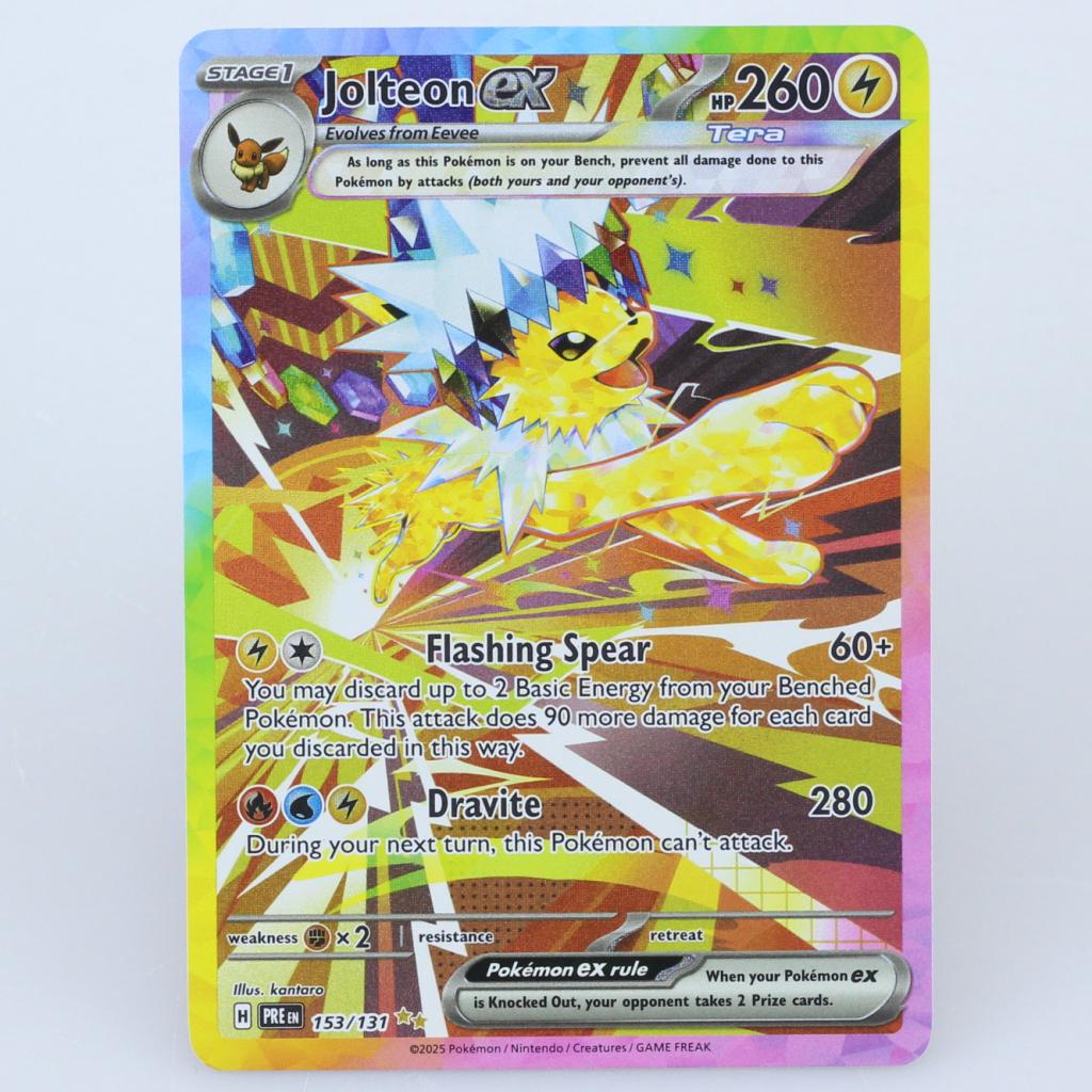 Pokemon Prismatic Evolutions 153/131 Jolteon ex NM, Pokemon, Zo goed als nieuw, Support@pokemon.com, The Pokémon Company
Roppongi Hills Mori Tower 8F
6-10-1 Roppongi, Minato-ku
Tokyo 106-6118
Japan