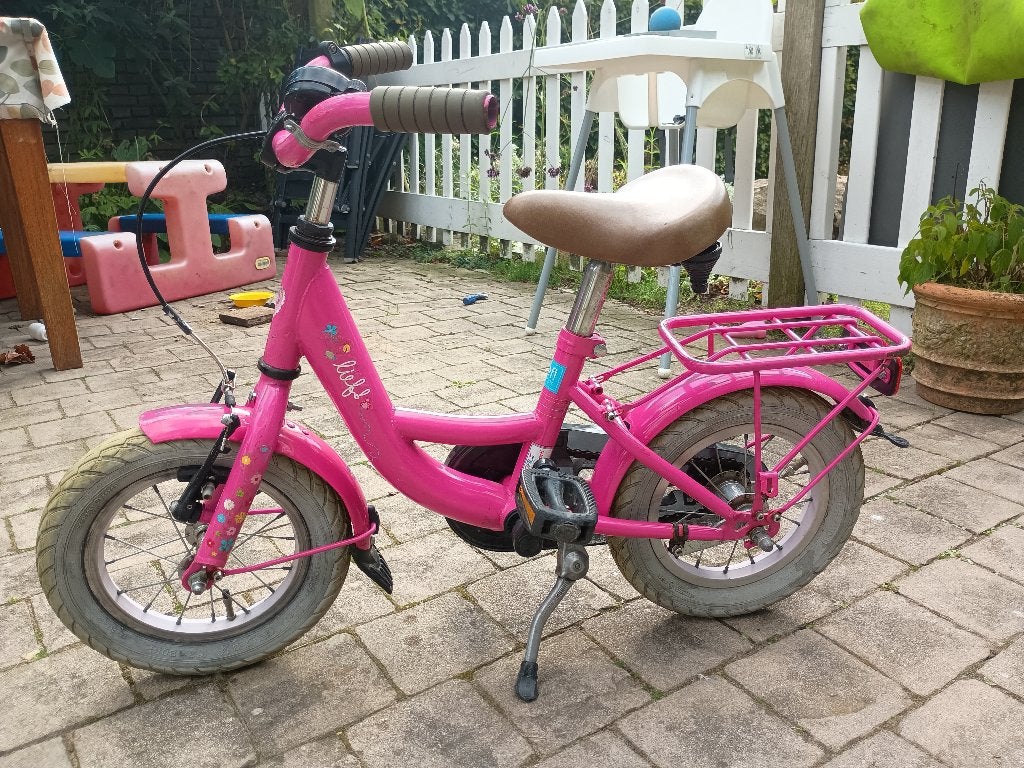 Roze kinderfiets Lief! met 12 inch wielen, Fietsen en Brommers, Ophalen, Gebruikt, Velgrem, Lief!