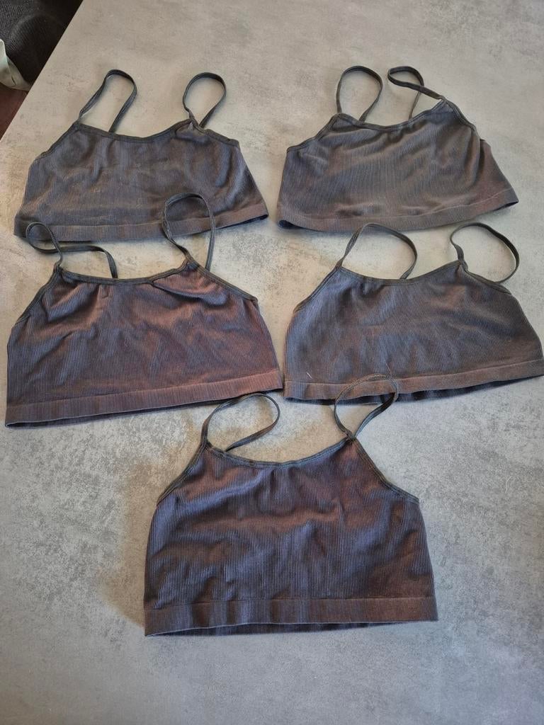 Hema topjes 5 stuks top bh zwart stretch elastaan 158 164

E, Kinderen en Baby's, Kinderkleding | Maat 158, Nacht- of Onderkleding
