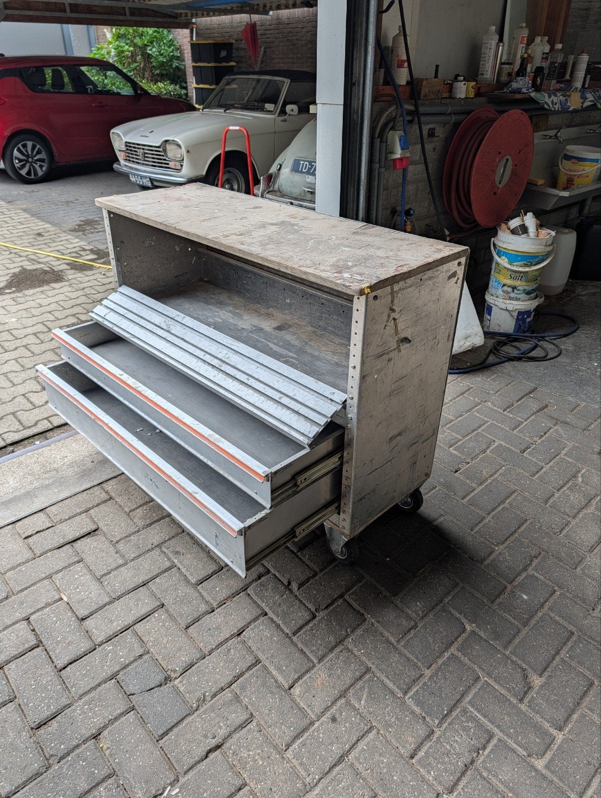 HBI Finnerup Gereedschapswagen met lades en planken., Ophalen of Verzenden