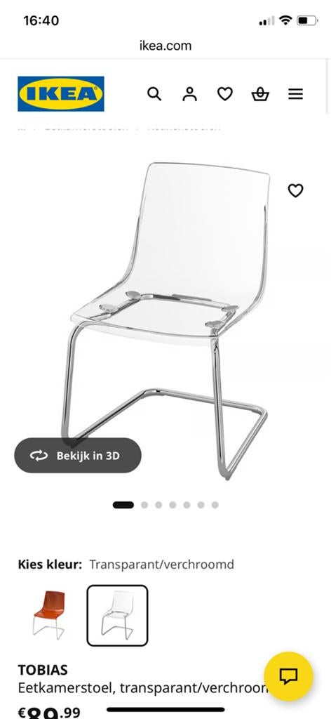Ikea stoen, Ophalen of Verzenden, Zo goed als nieuw