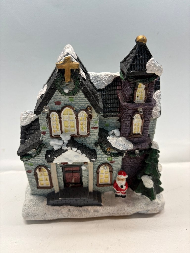 Sfeervolle Kerstkerk met verlichting (16 cm), Ophalen of Verzenden, Zo goed als nieuw