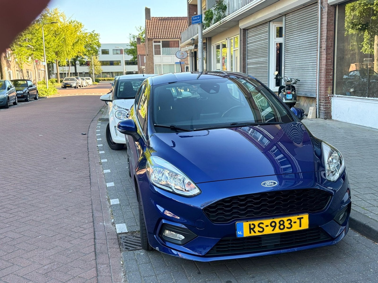 Ford Fiësta 1.0 Ecoboost 100pk 5dr 2018 Blauw, Voorwielaandrijving, 1063 kg, Blauw, Origineel Nederlands