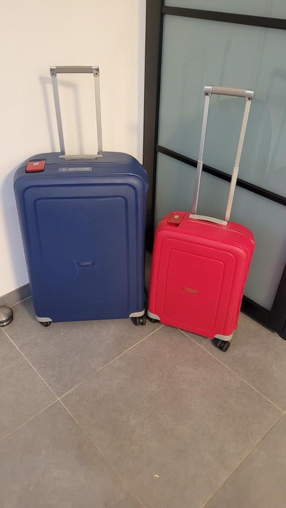 SAMSONITE S'CURE SPINNER KOFFERSET 75/55CM NETTE STAAT ZGAN, Sieraden, Tassen en Uiterlijk, Koffers, Ophalen, Hard kunststof, Slot