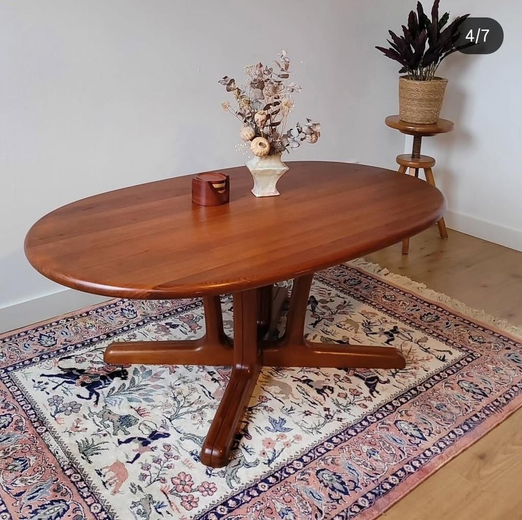 Deense Dyrlund Vintage teak Salontafel. Mid century., Ophalen, Gebruikt, 100 tot 150 cm, Vintage