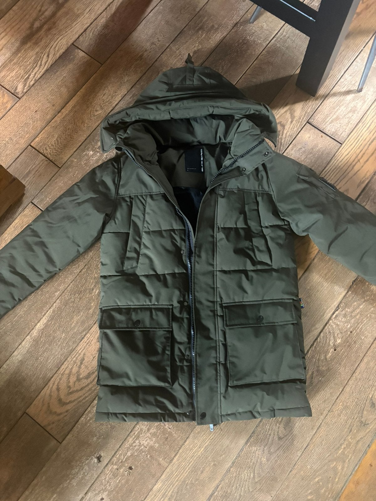 Black Bananas parka winterjas groen maat S, Kleding | Heren, Ophalen of Verzenden, Zo goed als nieuw, Maat 46 (S) of kleiner, Groen