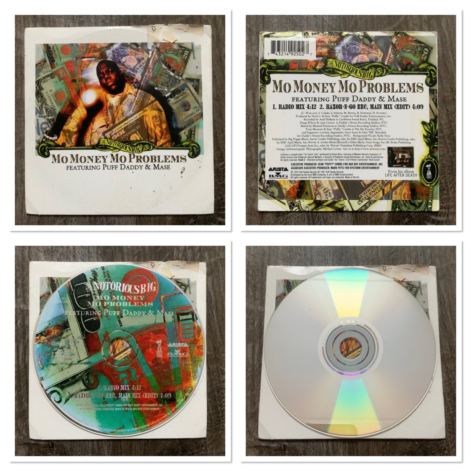 Notorious BIG Feat Puff Daddy & Mase: Mo Money, Mo Problems, Ophalen of Verzenden