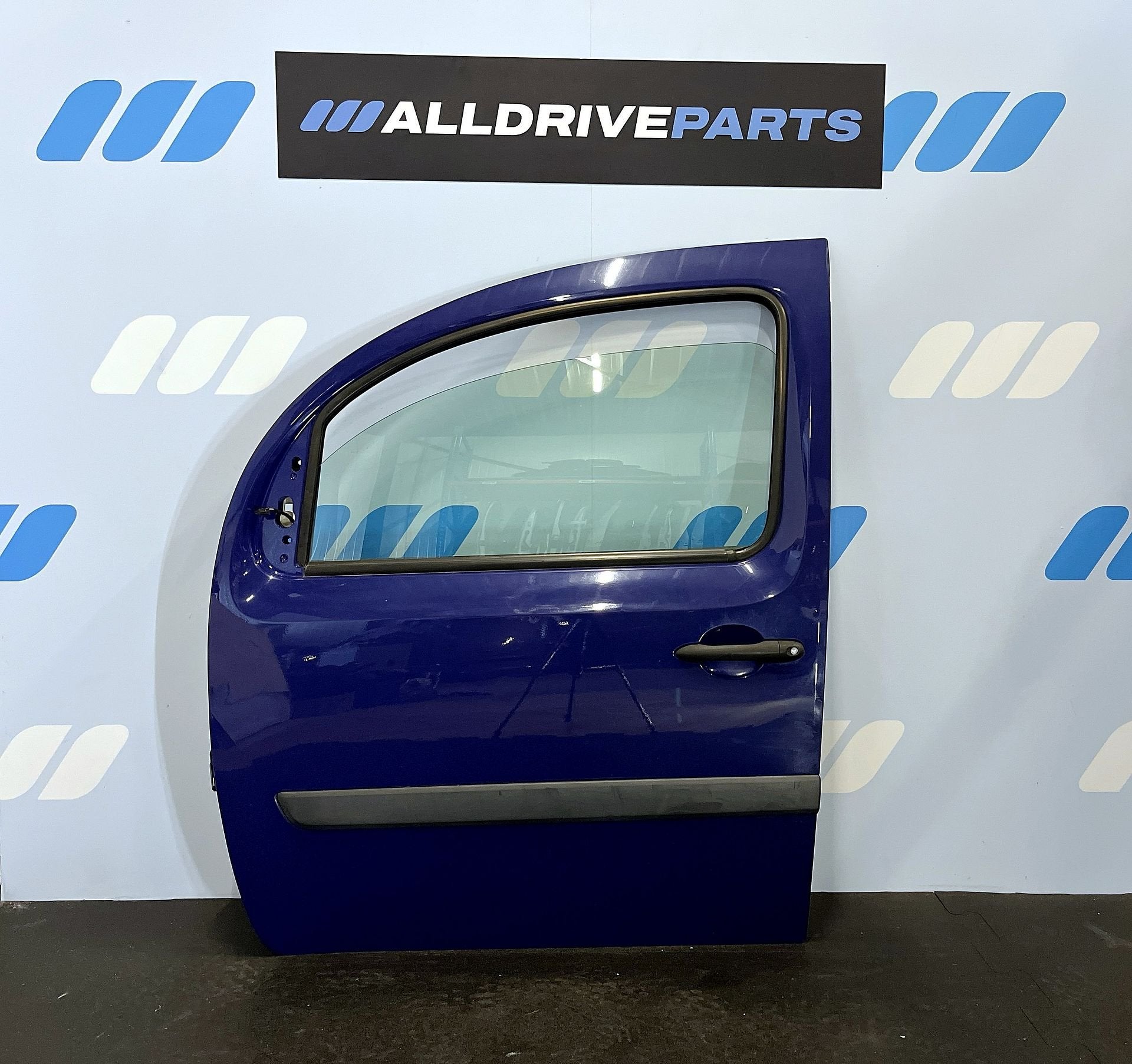 Voorportier links Renault Kangoo donkerblauw 801015880R, Gebruikt, -, Deur, -