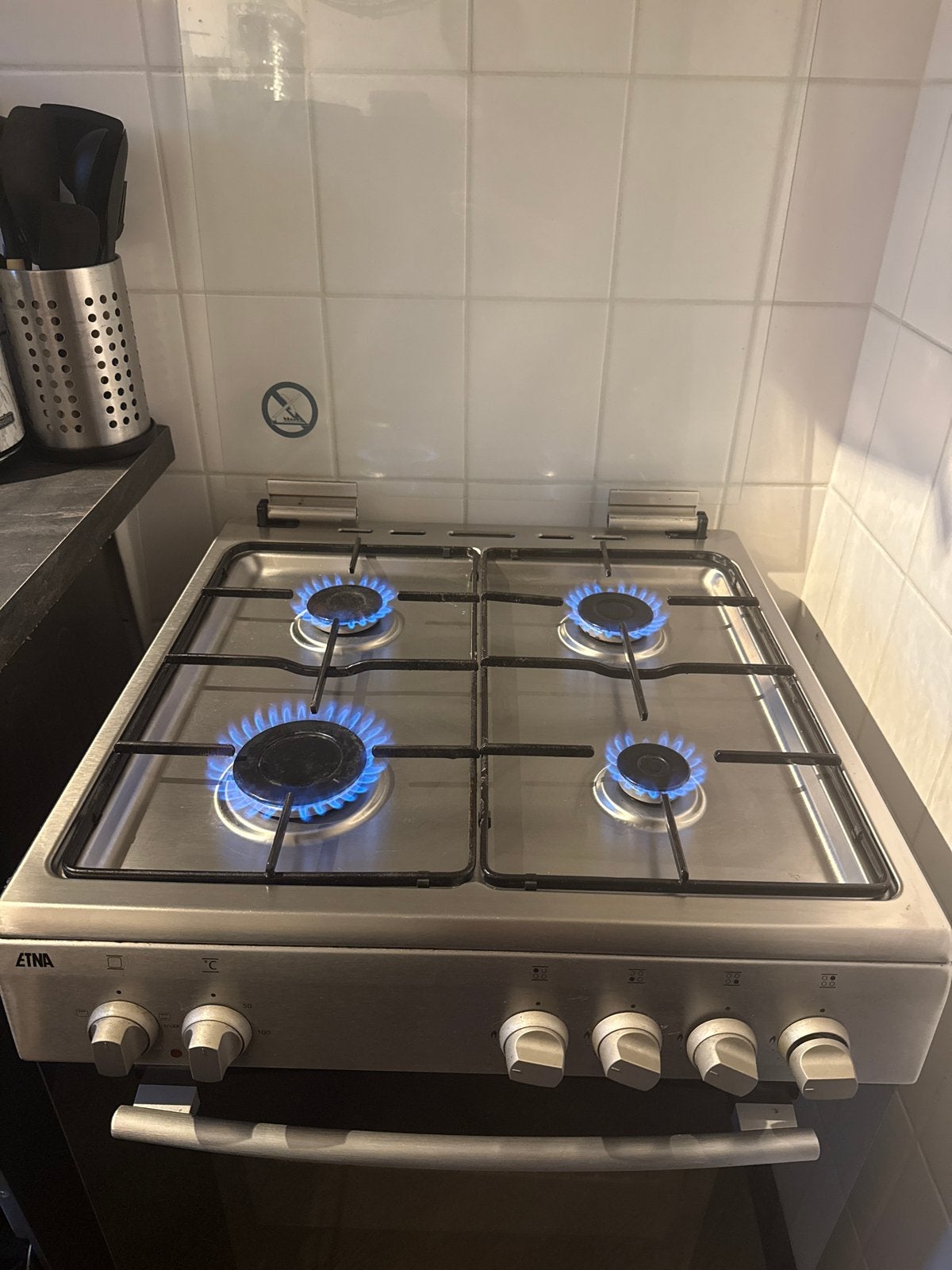 ETNA gasfornuis met oven, Ophalen, Gebruikt, Hete lucht, 60 cm of meer