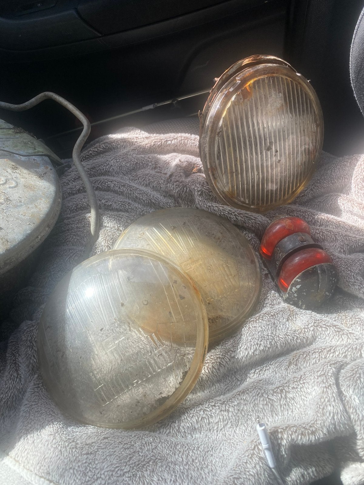 Koplamp ronde glazen van citroen ID Snoek, Ophalen of Verzenden
